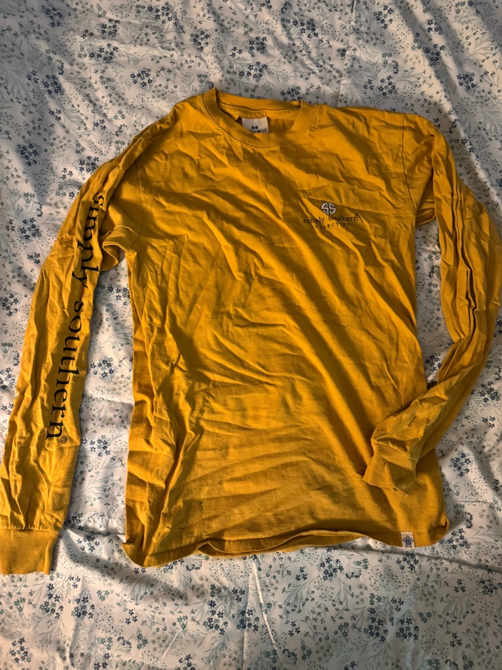 Simply Southern Mustard Yellow Long Sleeve Tee